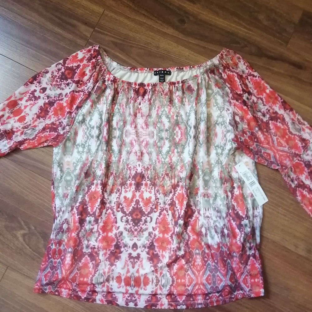 NWT Tribal long sleeve blouse